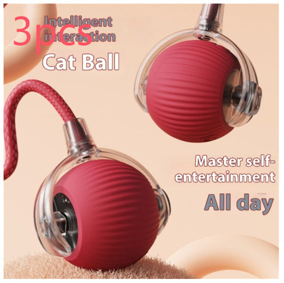 Brinquedo elétrico para gatos, bola automática para gatos, bola rolante de autoentretenimento