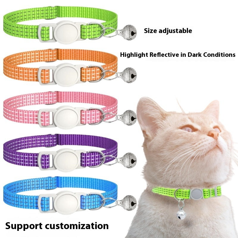 Coleira de nylon respirável e confortável para gatos, produtos para animais de estimação