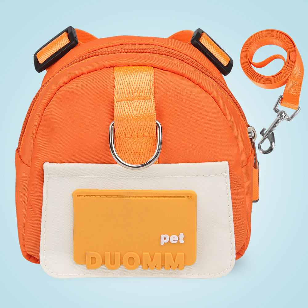 Bolsa de armazenamento para lanches de animais de estimação, mochila multifuncional de grande capacidade para cães, mochila ajustável com arnês, adequada para viagens e caminhadas com animais de estimação