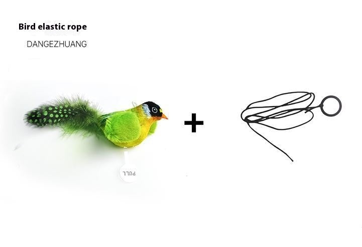 Brinquedo de pelúcia com som de pássaro para simulação de animais de estimação que pode ser pendurado