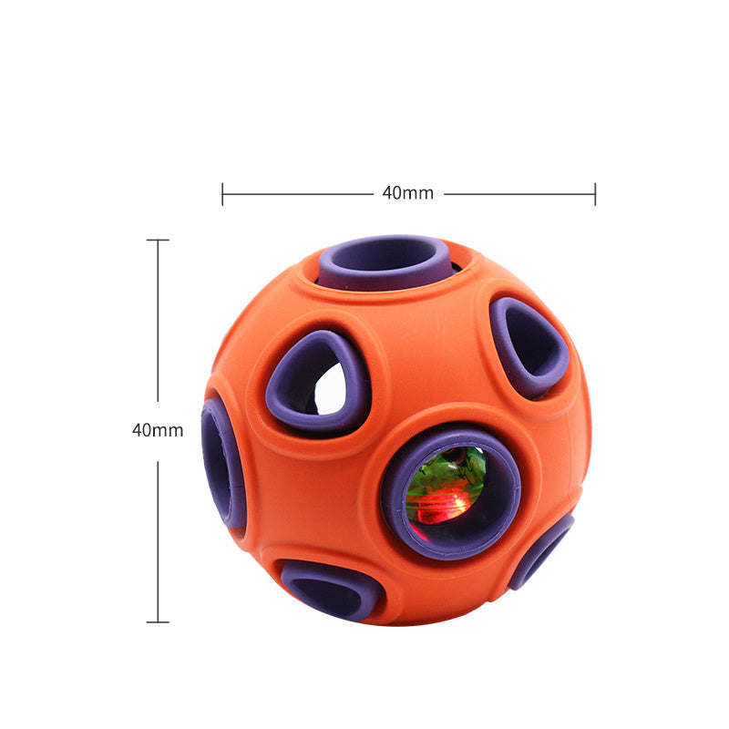 Bola de brinquedo para cachorro com som luminoso