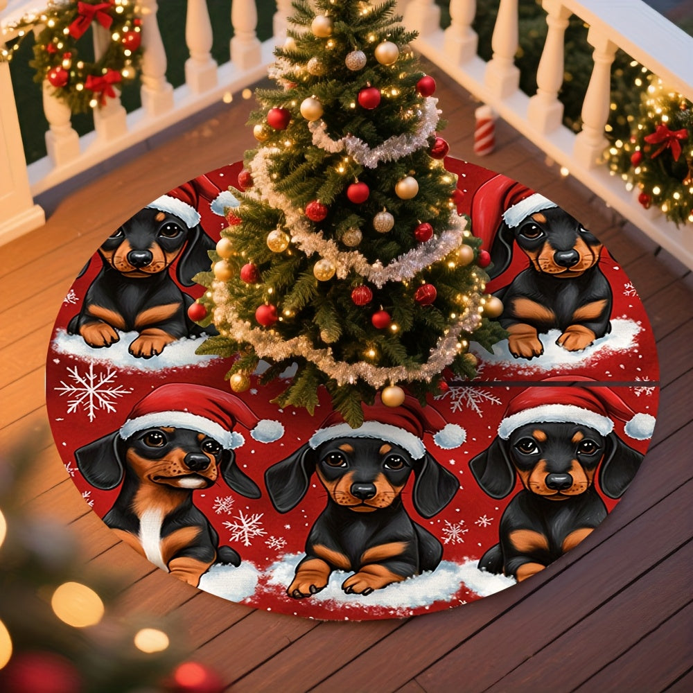 Tapete para árvore de Natal de Dachshund