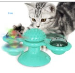Moinho de vento giratório para gatos, brinquedo multifuncional para arranhar e coçar os dentes