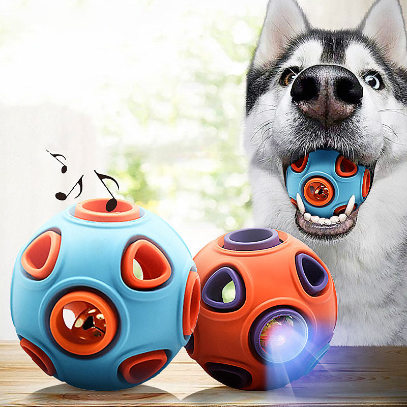 Bola de brinquedo para cachorro com som luminoso