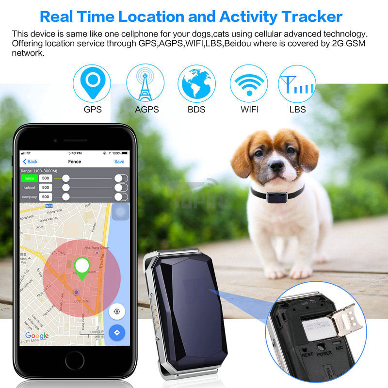 Rastreador GPS Inteligente Animais Estimação.