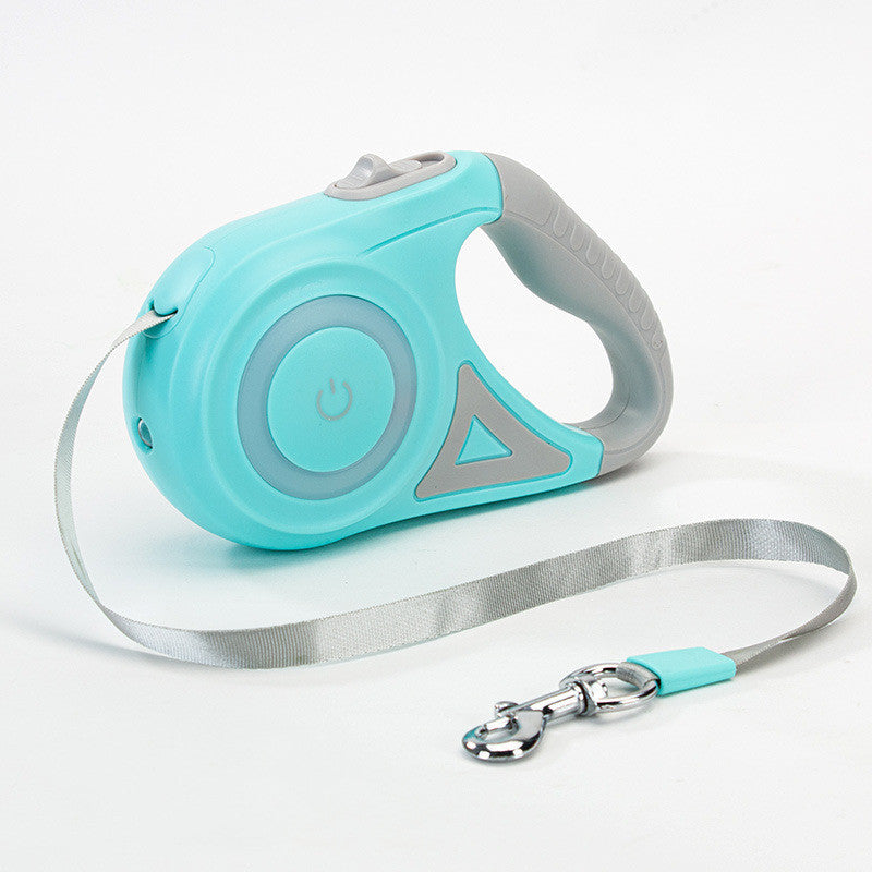 Coleira retrátil para cães com holofote automático