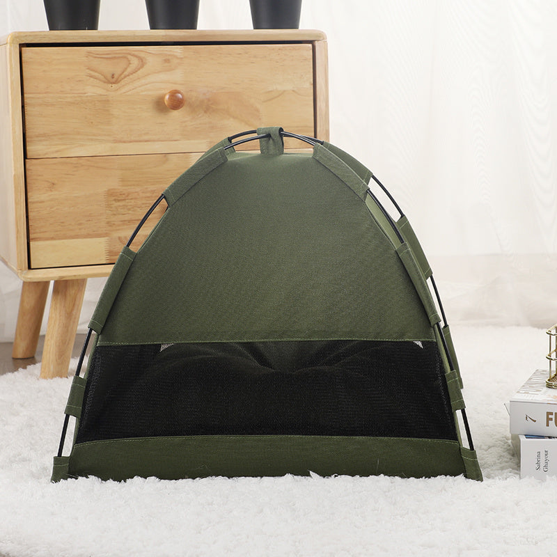 Tenda para gatos, tapete refrescante, casota para cães, sofá para animais de estimação, cama para cães de campismo com almofada para canil, ninho para gatos, cama para gatos, produtos para animais de estimação