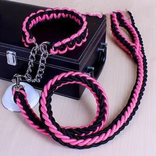 Coleira de nylon para animais de estimação, coleira para cães médios e grandes