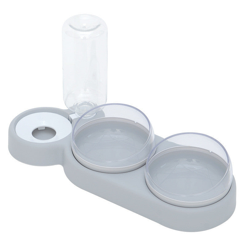 Tigela para gato e cachorro, alimentador automático, com bebedouro, tigela dupla com suporte elevado