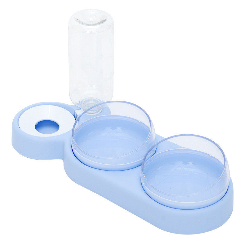 Tigela para gato e cachorro, alimentador automático, com bebedouro, tigela dupla com suporte elevado