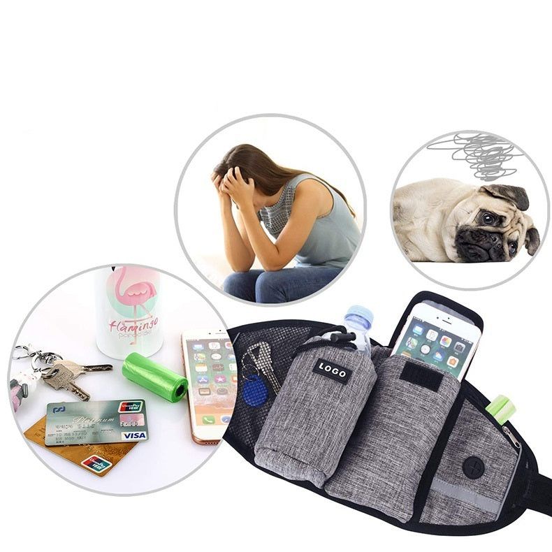 Coleira para treinamento de cães, bolsa de cintura, mãos livres.