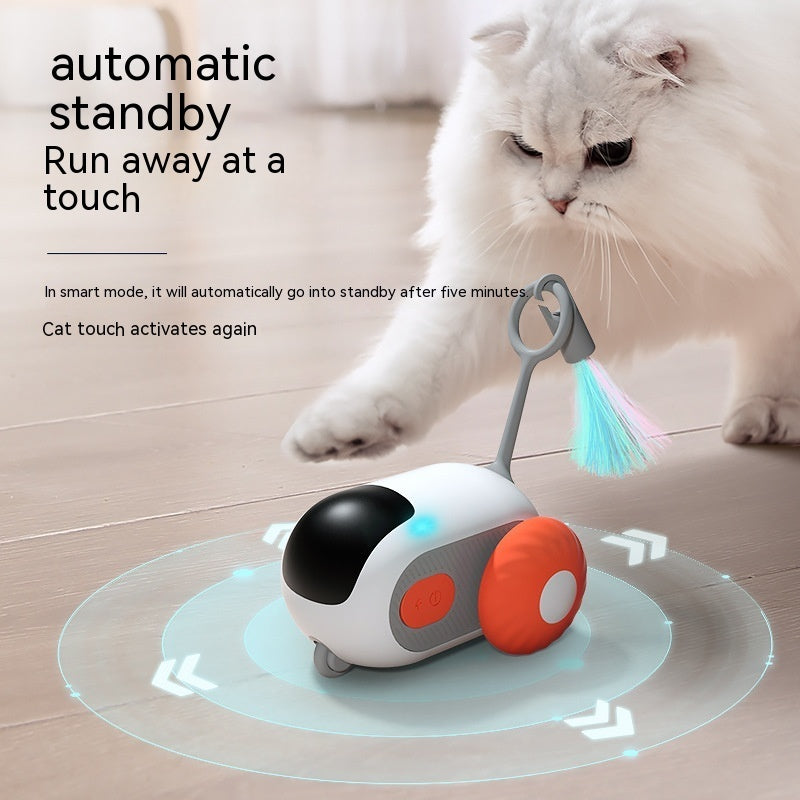 Carro de brinquedo interativo com controle remoto para gatos, carregamento USB, perseguição automática, movimento automático, carro de controle remoto inteligente, brinquedo interativo para gatos, produtos para animais de estimação