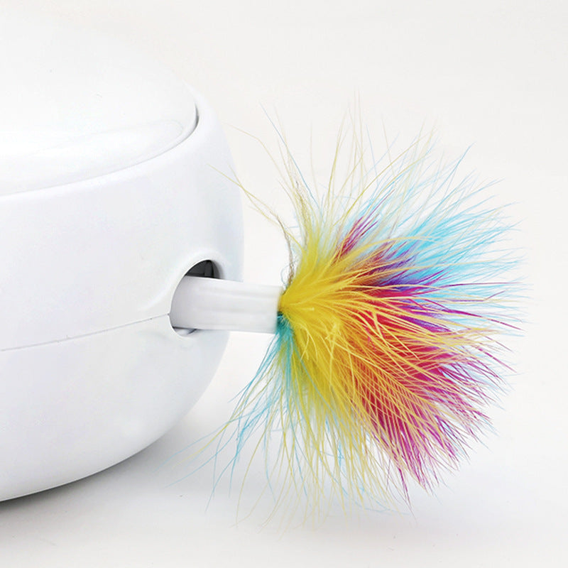 Brinquedo elétrico para gatos, inteligente, engraçado, bastão para gatos, donut, plataforma giratória automática