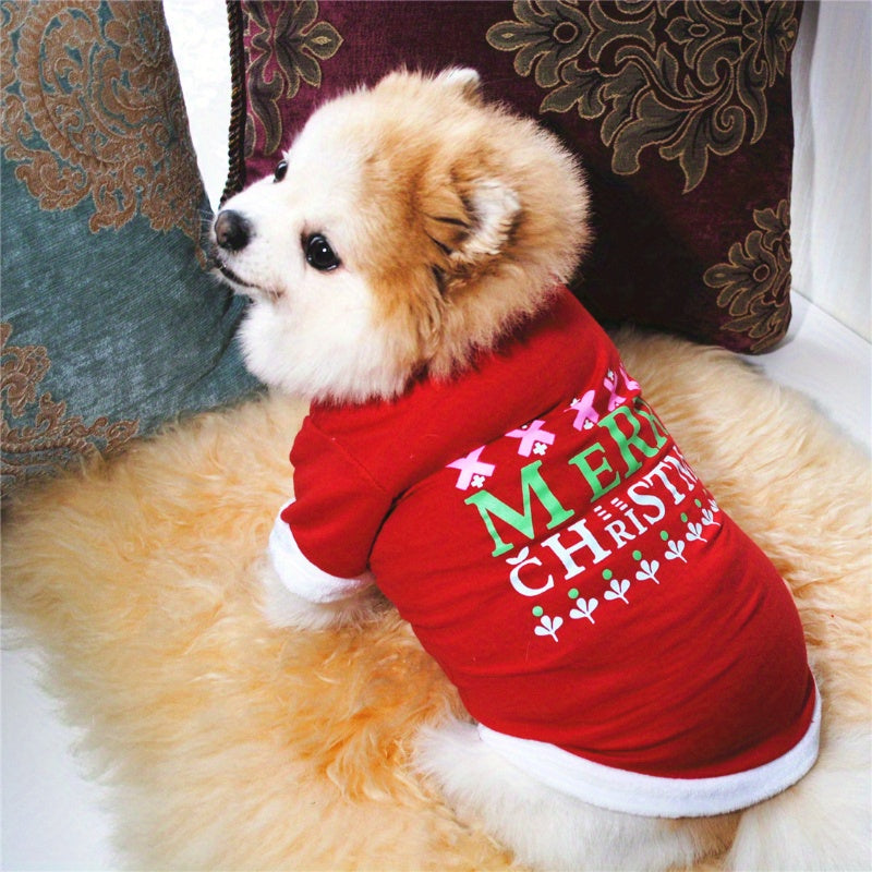 onjunto de 3 Camisetas Festivas de Natal para Cães & Gatos