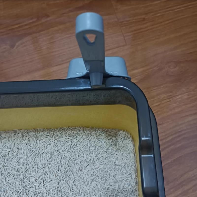 Caixa de areia grande para gatos com pá coletora de areia e escorredor de areia