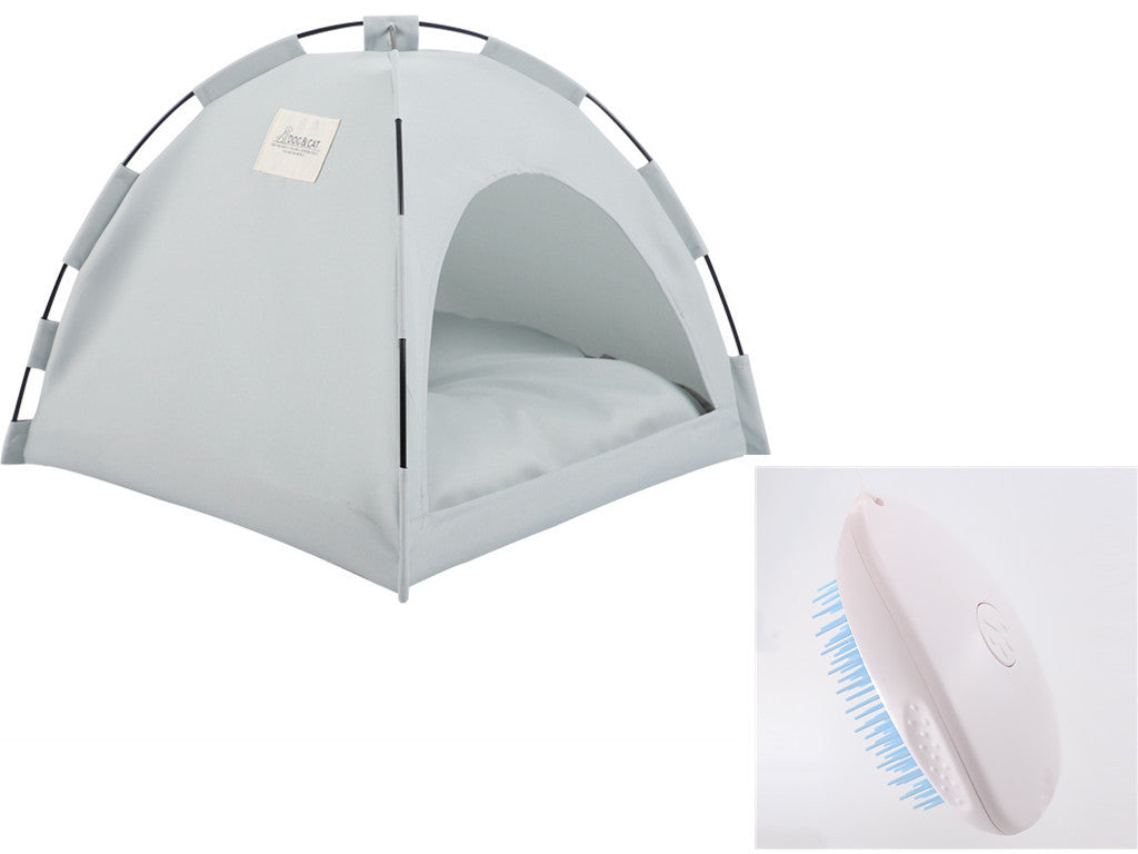 Tenda para gatos, tapete refrescante, casota para cães, sofá para animais de estimação, cama para cães de campismo com almofada para canil, ninho para gatos, cama para gatos, produtos para animais de estimação