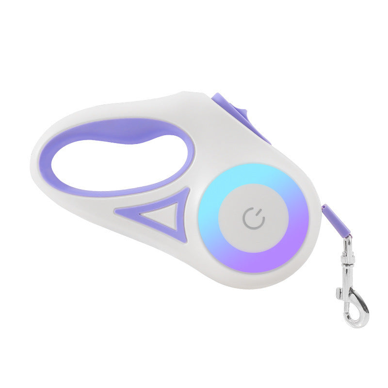Coleira retrátil para cães com holofote automático