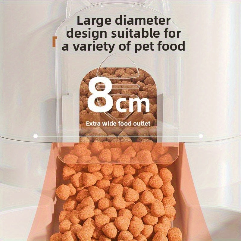 Alimentador automático integrado e dispensador de água para animais de estimação, adequado para cães e gatos.