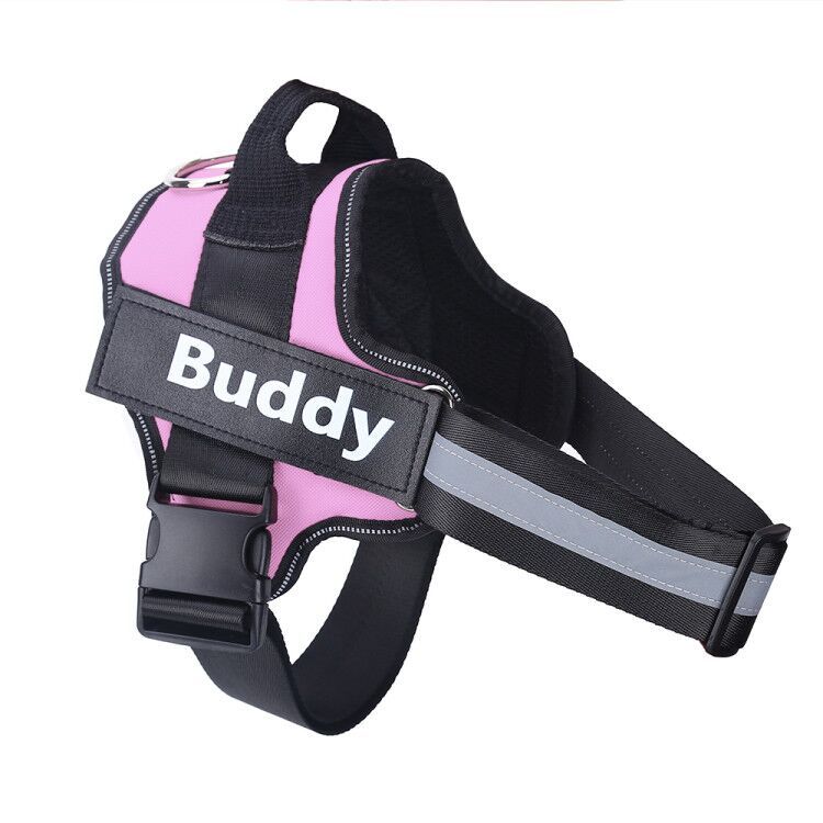 Arnês para cães personalizado, sem puxar, refletivo, respirável, ajustável, colete para cães pequenos e grandes, com patch personalizado, suprimentos para animais de estimação