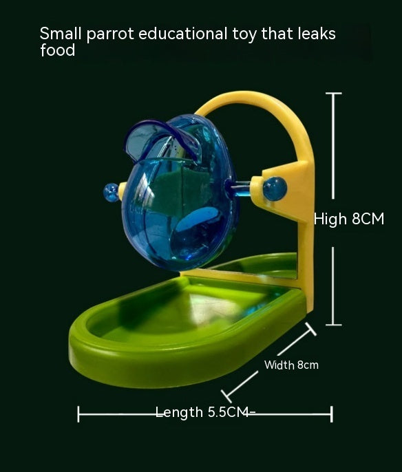 Gaiola de brinquedo para pássaros com vazamento de comida para papagaios