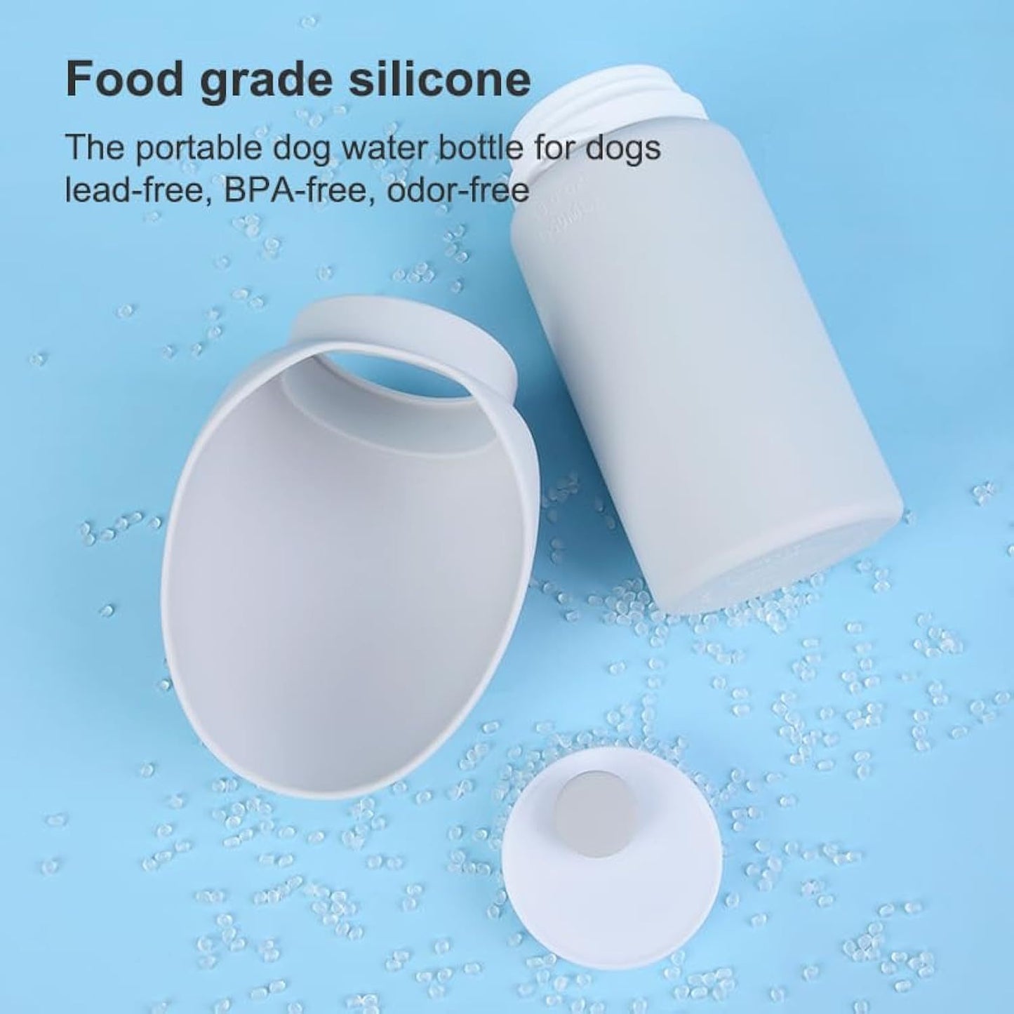 Garrafa de água para cães, portátil, para viagem, dobrável, leve, dispensador de água para cães, tigela para beber, para atividades ao ar livre