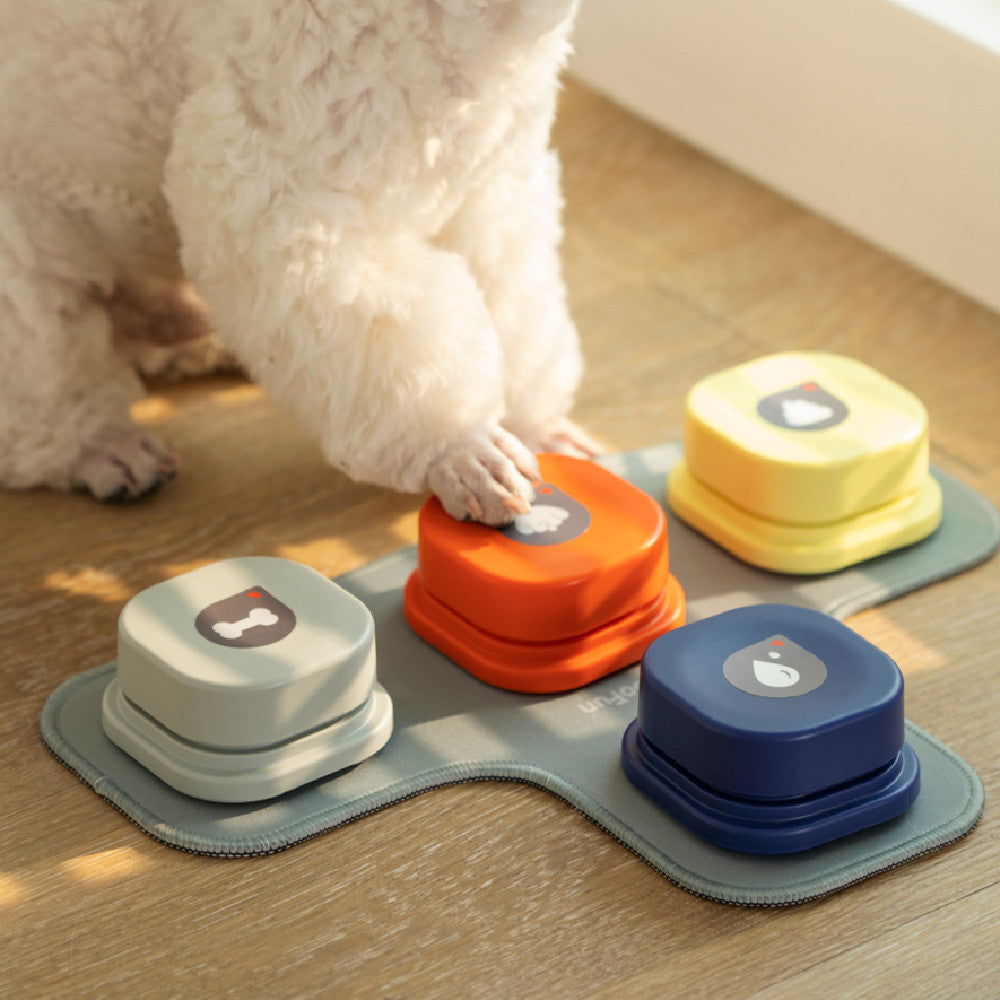 Botão de comunicação para animais de estimação de 4 cores, com um clique, evita a inatividade física, botão de conversação para cães e gatos, brinquedo para animais de estimação