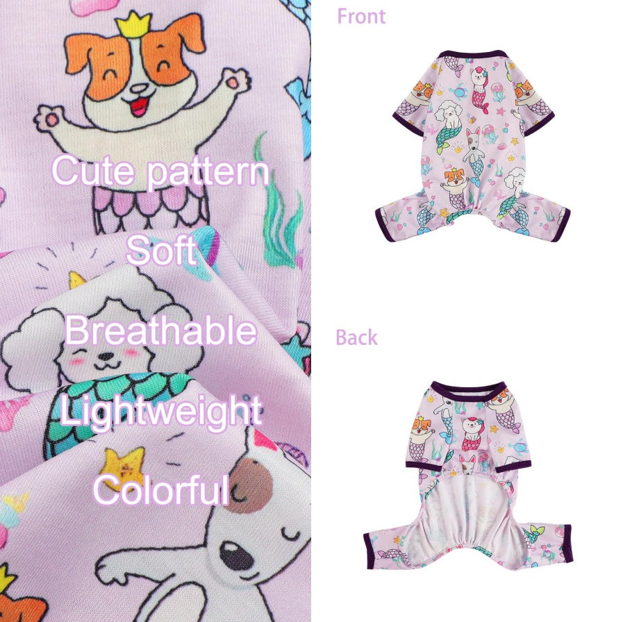 Pijamas  primavera verão, roupas para cães pequenos, menina e menino, roupas macias e elásticas para filhotes de chihuahua yorkshire, , gato,.