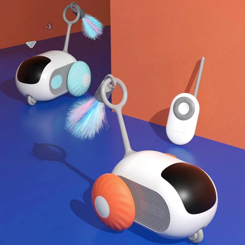 Carro de brinquedo interativo com controle remoto para gatos, carregamento USB, perseguição automática, movimento automático, carro de controle remoto inteligente, brinquedo interativo para gatos, produtos para animais de estimação