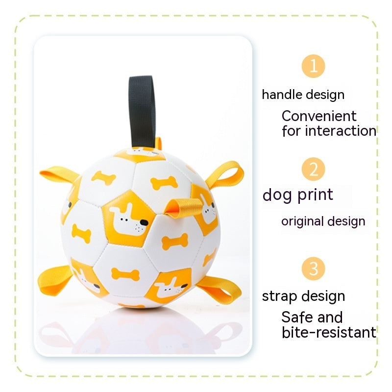 Brinquedos interativos para cães, bolas de futebol para crianças, treinamento ao ar livre, pet, mordida esportiva, mordedor, bola com estampa fofa