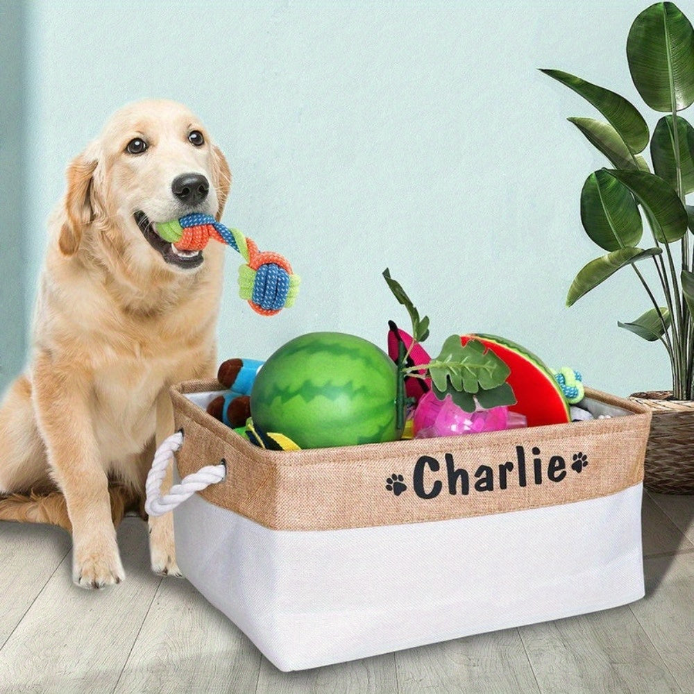 Caixa de armazenamento personalizada para animais de estimação - Organizador de brinquedos de cães