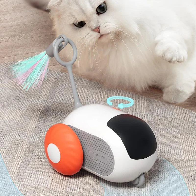 Carro de brinquedo interativo com controle remoto para gatos, carregamento USB, perseguição automática, movimento automático, carro de controle remoto inteligente, brinquedo interativo para gatos, produtos para animais de estimação