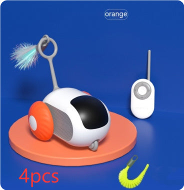 Carro de brinquedo interativo com controle remoto para gatos, carregamento USB, perseguição automática, movimento automático, carro de controle remoto inteligente, brinquedo interativo para gatos, produtos para animais de estimação
