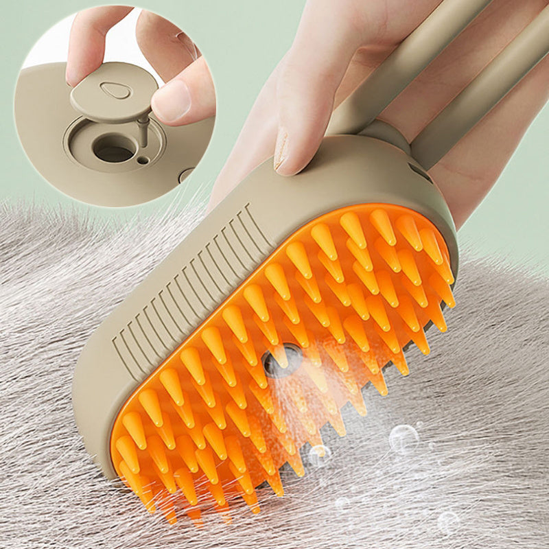 Escova elétrica para gatos e cães, escova vaporizadora 3 em 1 para massagem e remoção de pelos de gatos, pente para tosa de animais de estimação, produtos para animais de estimação
