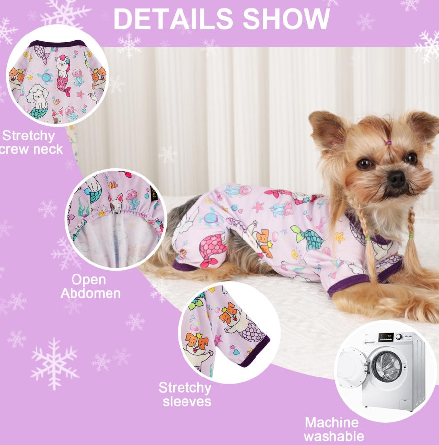 Pijamas  primavera verão, roupas para cães pequenos, menina e menino, roupas macias e elásticas para filhotes de chihuahua yorkshire, , gato,.