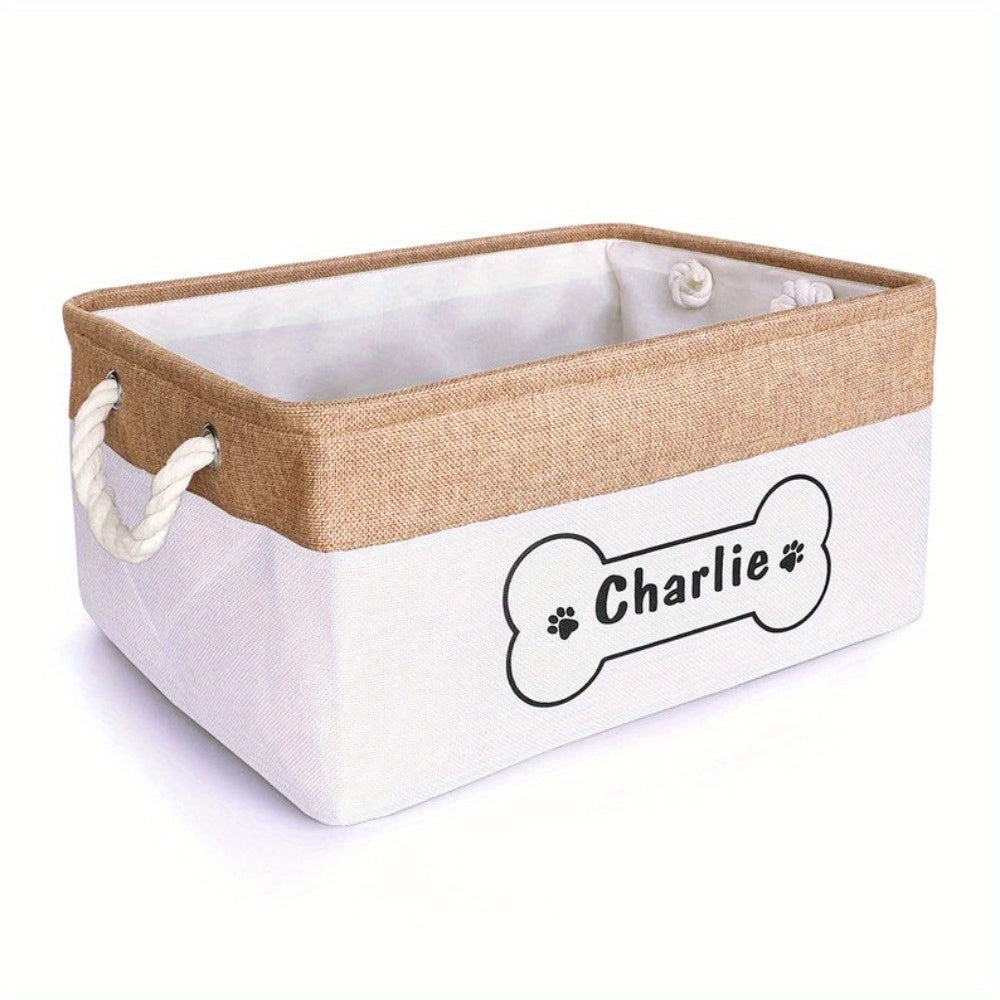 Caixa de armazenamento personalizada para animais de estimação - Organizador de brinquedos de cães