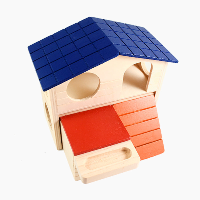 Casa pequena para animais de estimação de dois andares