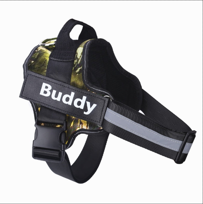 Arnês para cães personalizado, sem puxar, refletivo, respirável, ajustável, colete para cães pequenos e grandes, com patch personalizado, suprimentos para animais de estimação