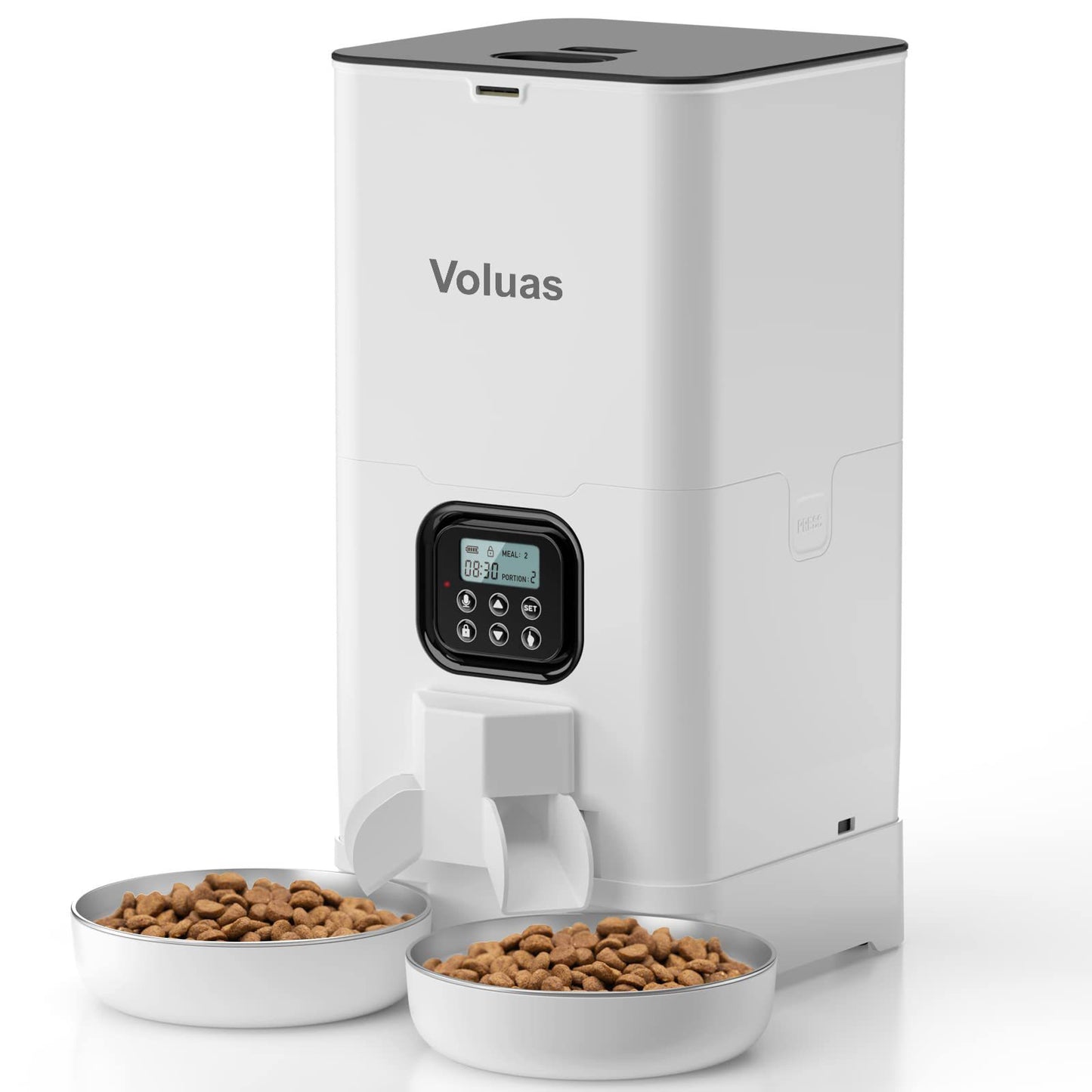 Alimentador automático inteligente para refeições duplas para animais de estimação