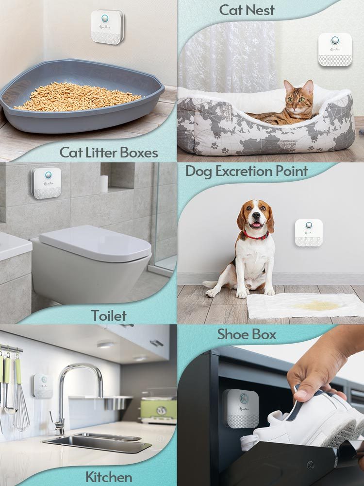 Bacia de areia para gatos totalmente fechada, desodorante automático e desodorante