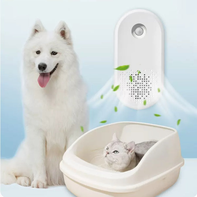 Bacia de areia para gatos totalmente fechada, desodorante automático e desodorante