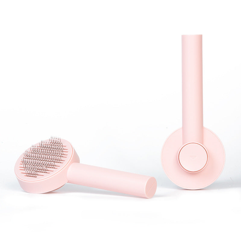 Escova removedora de pelos para animais de estimação, pente para cães e gatos, escovas de massagem autolimpantes, suprimentos para higiene
