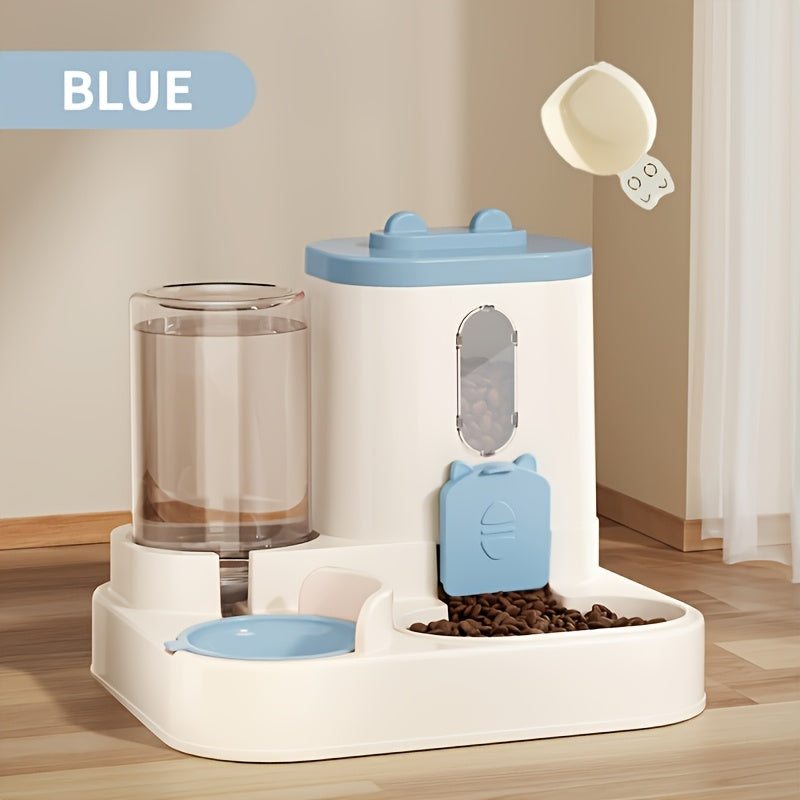 Bebedouro e alimentador automático para gatos de 2,5 L - Design duplo e bonito