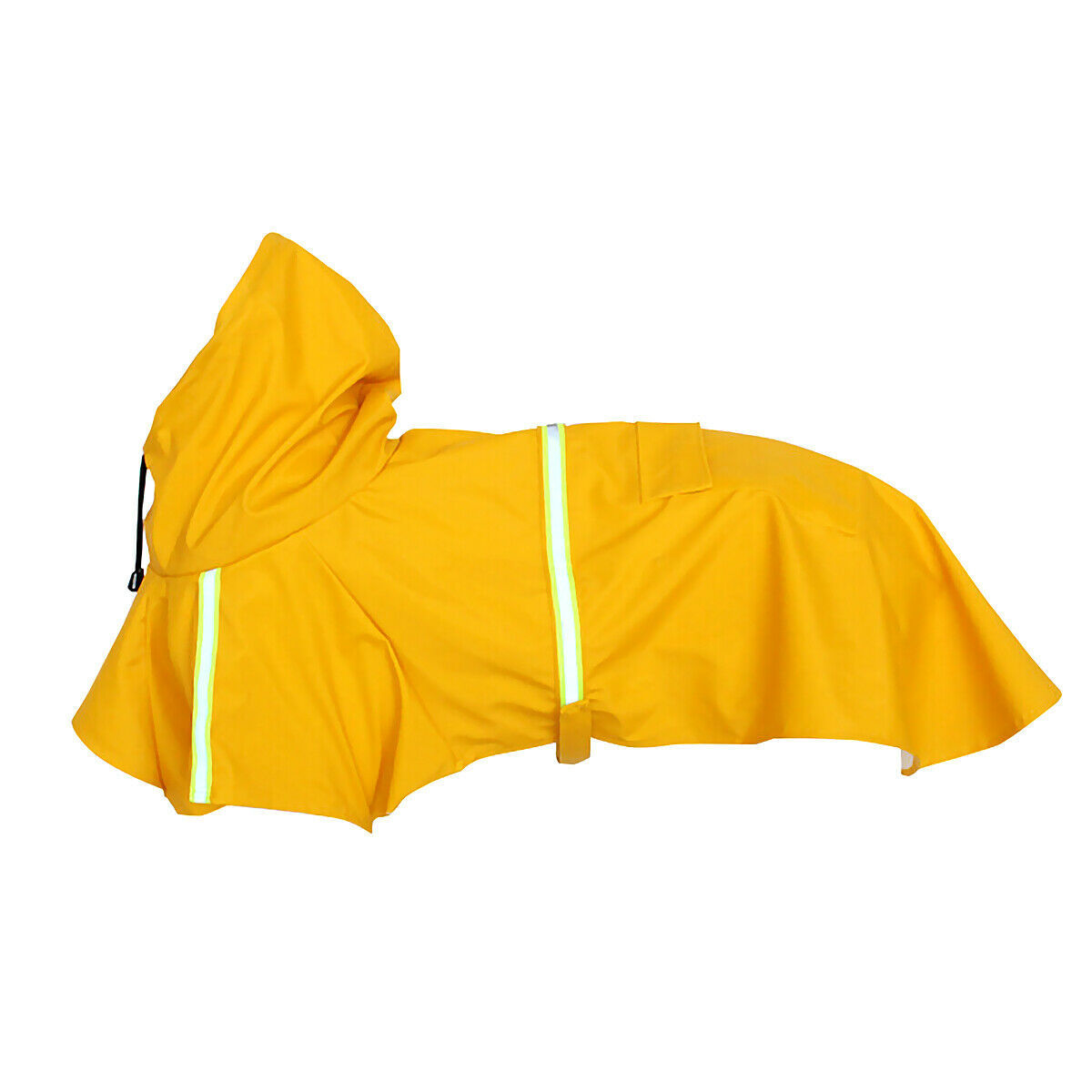 Capa de chuva para cachorro, capa de chuva impermeável para cachorro com faixa refletiva de segurança, poncho com capuz e coleira para cachorros