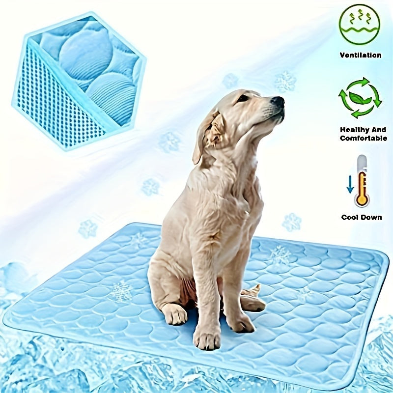 Tapete refrescante para cães, almofada refrescante para animais de estimação, almofada refrescante para canis, caixas, carros, interior e exterior, tapete de seda gelada, cobertor refrescante