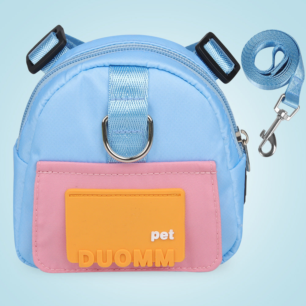 Bolsa de armazenamento para lanches de animais de estimação, mochila multifuncional de grande capacidade para cães, mochila ajustável com arnês, adequada para viagens e caminhadas com animais de estimação