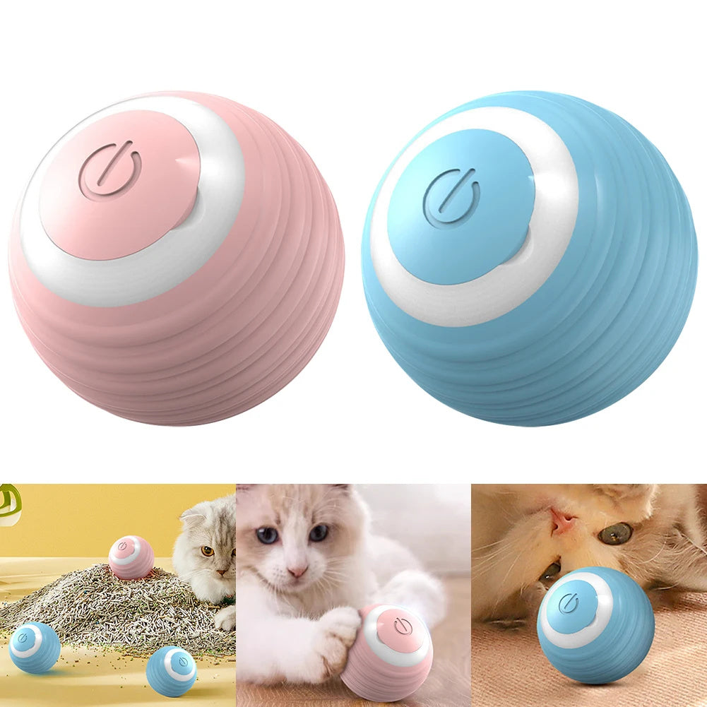 Bola de brinquedo inteligente para gatos, bola de brinquedo com movimento automático e quicante para gatinhos dentro de casa