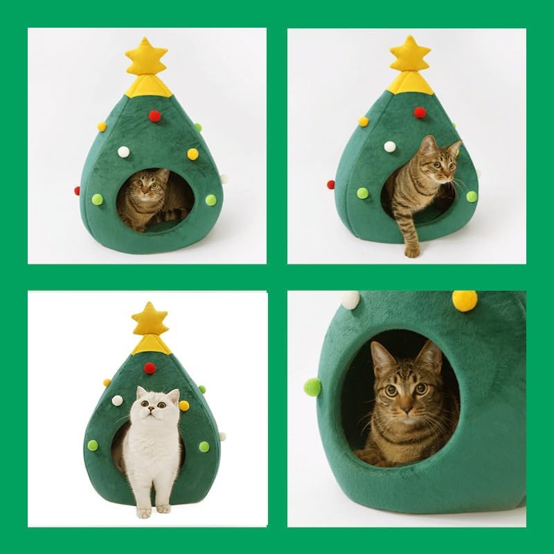 Cama de Natal para Gatos, Casa de Natal para Gatos