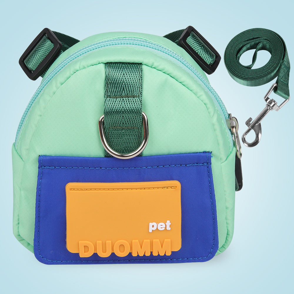 Bolsa de armazenamento para lanches de animais de estimação, mochila multifuncional de grande capacidade para cães, mochila ajustável com arnês, adequada para viagens e caminhadas com animais de estimação