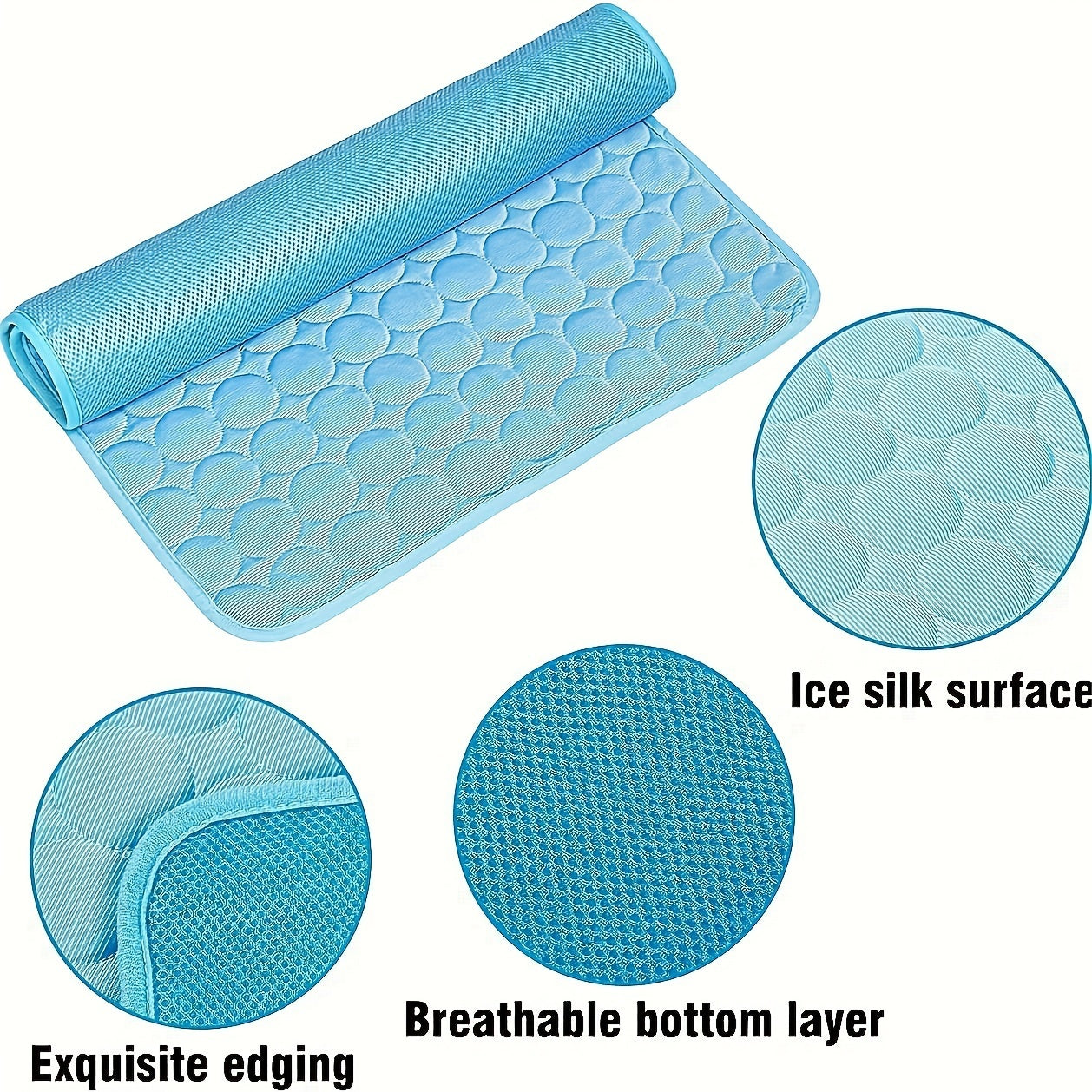 Tapete refrescante para cães, almofada refrescante para animais de estimação, almofada refrescante para canis, caixas, carros, interior e exterior, tapete de seda gelada, cobertor refrescante