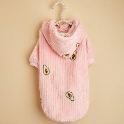 Moletom com capuz estampado de abacate para cães e gatos